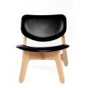 Tom Dixon Slab loungestol natur svart skinn