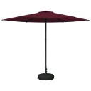 vidaXL Hageparasol med base Rektangulær 3 x 3 m Polyester Bordeaux Rød