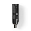 Nedis Xlr adapter XLR 3 pin Han RCA Hunn Nikkel Belagt Rett Metall Sort 1 Stk. Plastpose