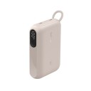 Belkin 10 000 mAh Powerbank med Skjerm og USB-C - Sand