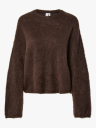 Y.A.S Tilde Long Sleeve Mohair Blend Pullover Brun M