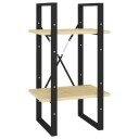 vidaXL Bokhylle 2 niv?er 40x30x70 cm heltre furu