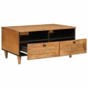 vidaXL Kaffebord med skuff Lysebrun 80 x 54 x 40 cm heltre mango