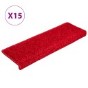 vidaXL Trappetrinnstepper 15 stk 65x25 rød