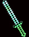 Smiffys Minecraft Inspirert Pixel Sverd med LED Lys i Assorterte Farger 62 cm
