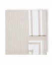 Lexington Icons Striped Organic Cotton Oxford Duk 150x350 cm Beige / Hvit