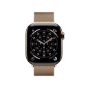 Apple Watch Series 11 GPS + Cellular 42mm Gold Titanium Case with Gold Milanese Loop