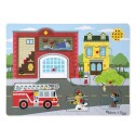Melissa & Doug Puslespill med lyd 8 Brikker Around the Fire Station