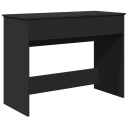  Sminkebord med speil svart 100x45x76 cm