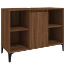 vidaXL Servantskap brun eik 80x33x60 cm konstruert tre
