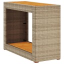  Hagebord med treplate beige 100x40x75 cm polyrotting 366308