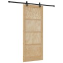 vidaXL glidende dør med utstyrssett 86x211 cm solid furu