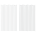  Gardiner med gardiner 2 pcs Hvit Polyester