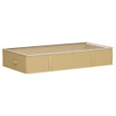 vidaXL Lagerboks med gjennomsiktig toppvindu Krem 100 x 50 x 18 cm