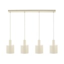 Lindby pendellampe Ovelia beige 4-lys.