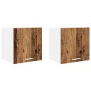  Hengende skap Riga 2 pcs Gammel treverk og hvit 40 x 31 x 40 cm