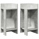  Sidebord 2 stk med hylle betonggrå 25,5x27x60 cm 8721158574282