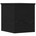  Oppbevaringsboks i svart eik 30x35x35 cm laget av tre