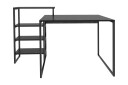 Skrivebord Zakkum 60x76,8x133 cm med oppbevaring   Svart