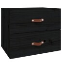 vidaXL Veggmontert nattbord svart 50x36x40 cm