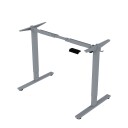 Skrivebord HOME4YOU Ergo Fit med 1 motor 120x60x71,5-116 cm Svart/sølvgrå - Svart/sølvgrå