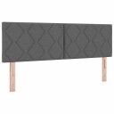  LED hodegavl diamantblokker design mørk grå 144 cm stoff