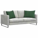  Sofaputer 2 pcs Mørkegrønn 70 x 50 cm Corduroy stoff