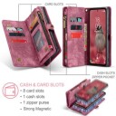 Samsung Galaxy A55 Caseme 008 2-i-1 Multifunksjonell Lommebok-deksel Rød