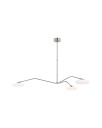 Brindille Extra Large Three Light Chandelier Polished Nickel