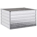 vidaXL Hevet Hagebed Sølv 100 x 80 x 55 cm galvanisert