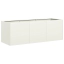 vidaXL Plantekasse hvit 120x40x40 cm kaldvalset stål