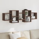  Vegghylle brun eik 129x18x42 cm konstruert tre 8721158360892