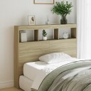  Hodegavl skap med LED sonoma eik 120x17x102 cm 8721012465060