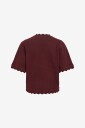 Vila   Genser Vinikolina O Neck 2/4 Knit Top   No   Rød