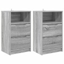  Nattbord 2 pcs Grå Sonoma 40 x 30 x 467 cm Konstruert tre