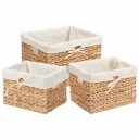 vidaXL Oppbevaringskurver 3 pcs Naturlig Vannhyasint
