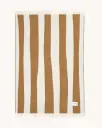Maison Deux Rough Stripe Pledd Krem/Terracotta