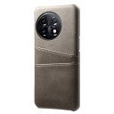 INCOVER OnePlus 11 Kunst Skinn Bakdeksel m. Lommebok - Grå