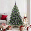  Kunstig juletre med 150 LED med stativ grønn 150 cm PE og PVC