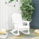 Hvit Adirondack gyngestol for hage 77x94x97 cm