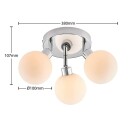 Lindby Zaniba taklampe, krom, rund