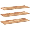  Flytende hyller 3 stk 100x30x2 cm oljebehandlet heltre akasie