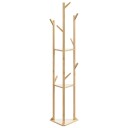  Klesstativ med kroker og hyller 39x33x166 cm bambus 8721102643002