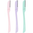 Brushworks Precision Eyebrow Razor Pastel Pack of 3