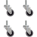 Pelmondo Ø40 gummihjul til Cube. Sett med 4 deler. silver 40mm