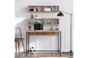 Skrivebord Pennyson 100 cm med Oppbevaring Vegghyller   Natur/Svart