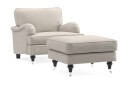 Howard Classic Lenestol med Fotskammel - Beige