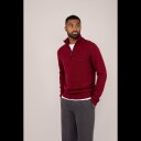 Tommi Half zip Wine L Lambswool half zip sweater