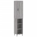 vidaXL Highboard grå sonoma 34,5x34x180 cm konstruert tre 8720845497651