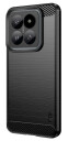Mofi Xiaomi 14 Mofi Brushed Carbon Fiber Fleksibelt Plast Deksel - Svart